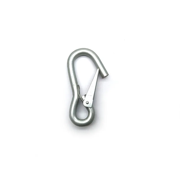 Carabiner Galvanized Steel Small Snap Hook Spring Hook Zinc Plated Safety Hook Rigging Hardware Ctr Carbine