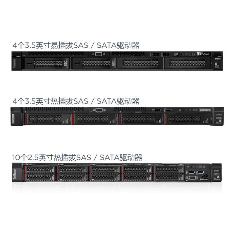 Lenovo ThinkSystem SR250 Rack Server Bundle with Rail Kit, Windows Server 2019, Intel Xeon E-2136 6-Core 3.3GHz,