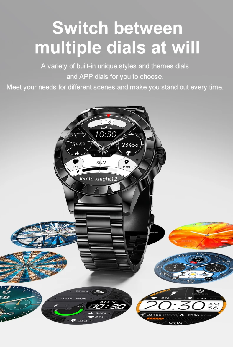 LEMFO LEMZ Smart Watch Men BT Call Music Playback 454 x 454 AMOLED Screen Smartwatch ECG Custom Watch Face Men's Watches for Men (11).jpg
