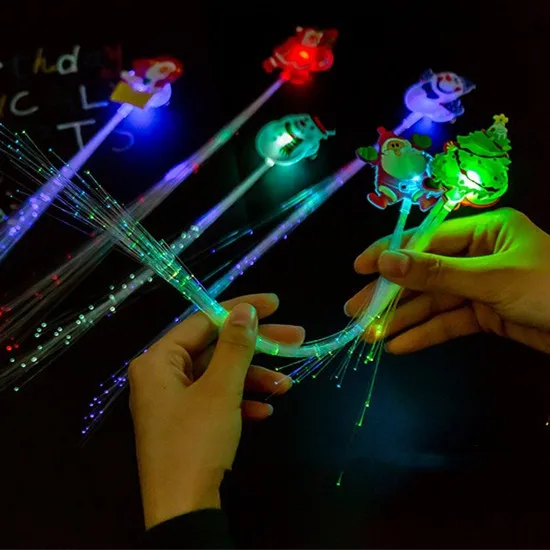 Новинка 2021, Рождественская вечеринка, светящиеся волосы, модная светящаяся пластиковая волоконная Свадебная светодиодная заколка для волос со светодиодной подсветкой