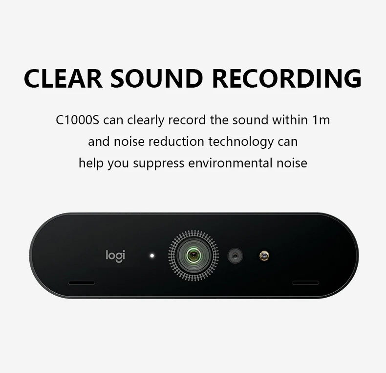 Logitech C1000S BRIO 4K Webcam Wide Angle Ultra HD 1080p