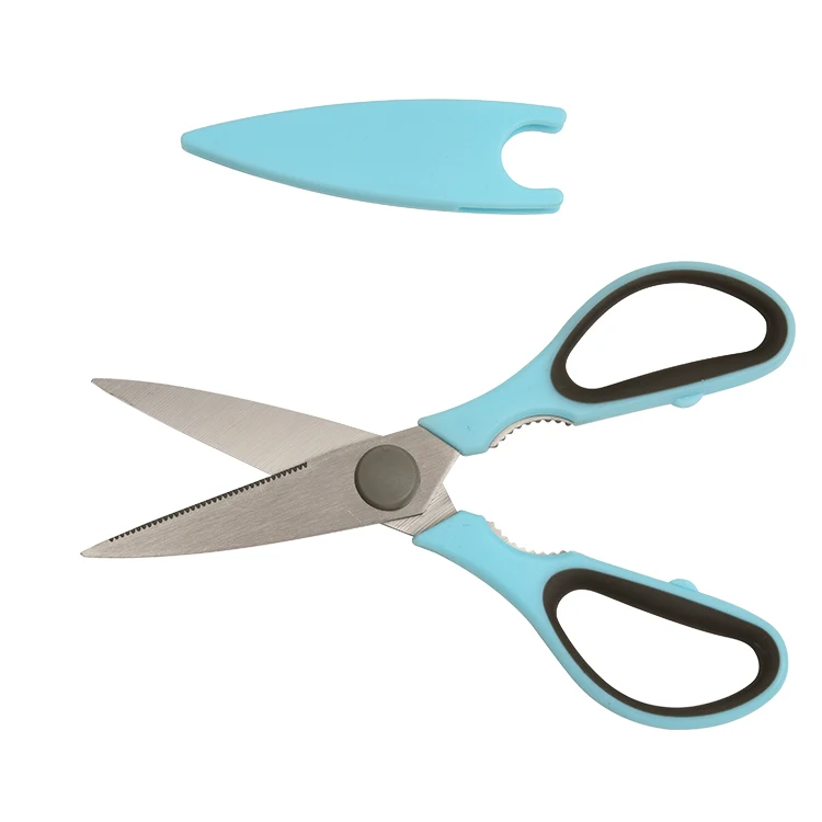 New Arrival 8.3 Inch Multifunction Kitchen Scissors Double-color Kitchen Scissor PP&TPR Handle Scissors
