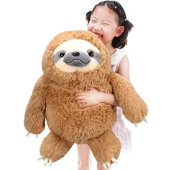 Factory Direct Sale Lifelike Cute Sloth Plush Dolls Soft White Brown Stuffed Animal Plush Toys For Boys Girls Gifts