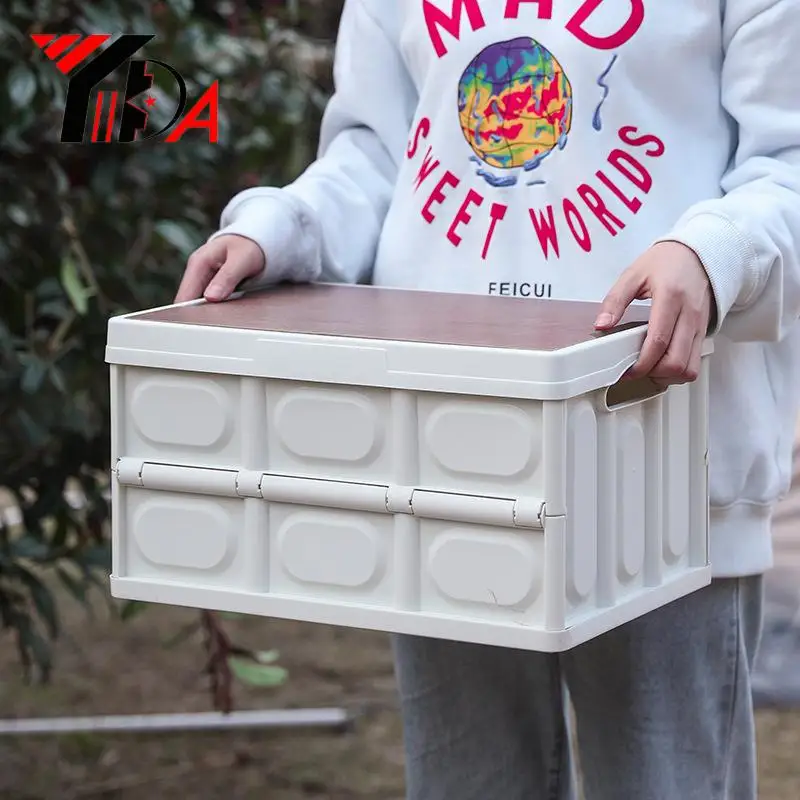Handheld Folding Storage Box Outdoor Camping Picnic Basket, Car Trunk, Toy and Snack Storage Plastic Mold