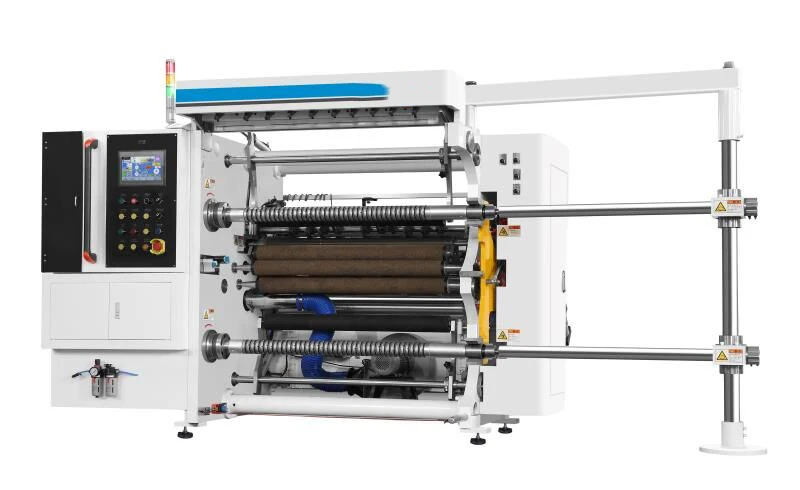 PRY-D1300 Plastic Film Paper Jumbo Roll Slitting And Rewinding Machine PLC Controlled High Speed