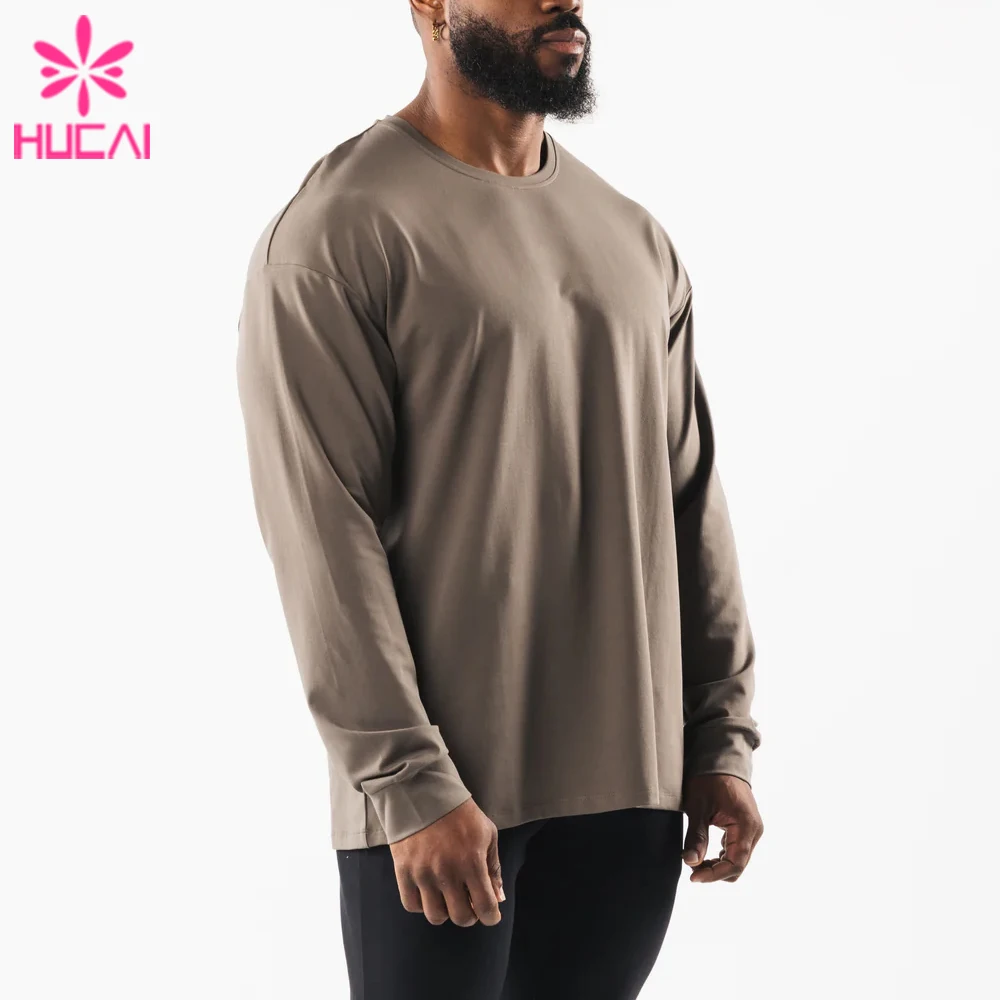custom wholesale athletic training gym wear compression soft stretchy long sleeve shirt for men721_voghion.com