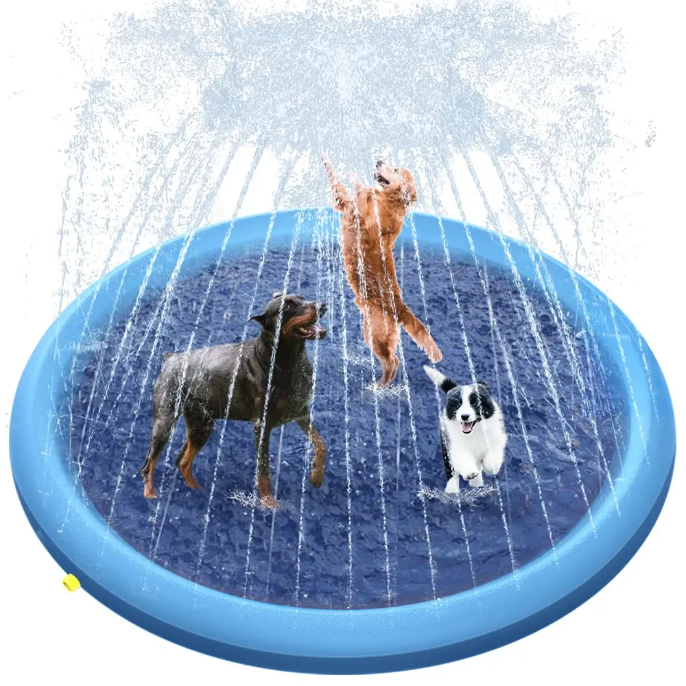 59' Foldable Dog Bath Pool Outdoor Thickened Durable Pet Summer Play Water  Mat Toys Splash Sprinkler Pad for Dogs Pig Animals - China Dog Bath Pool  Anti-Slip Durable Pet Splash Pad and