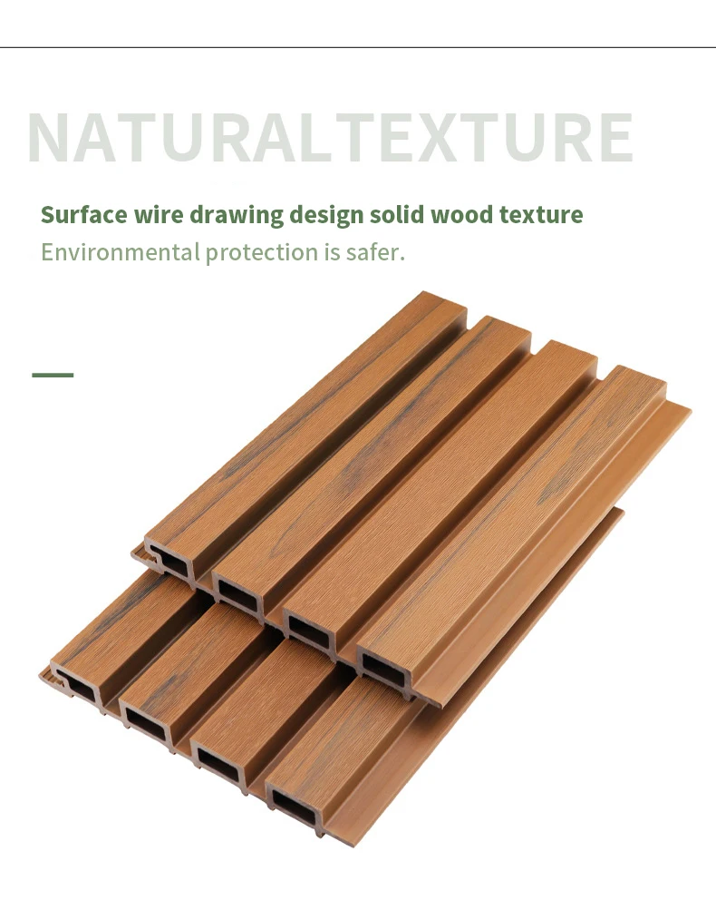 Outdoor Partition Wpc Wall Board Cladding Fluted Decorative Exterior ...