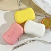Savon parfumé, texture moelleuse, blanc, emballage OPP.