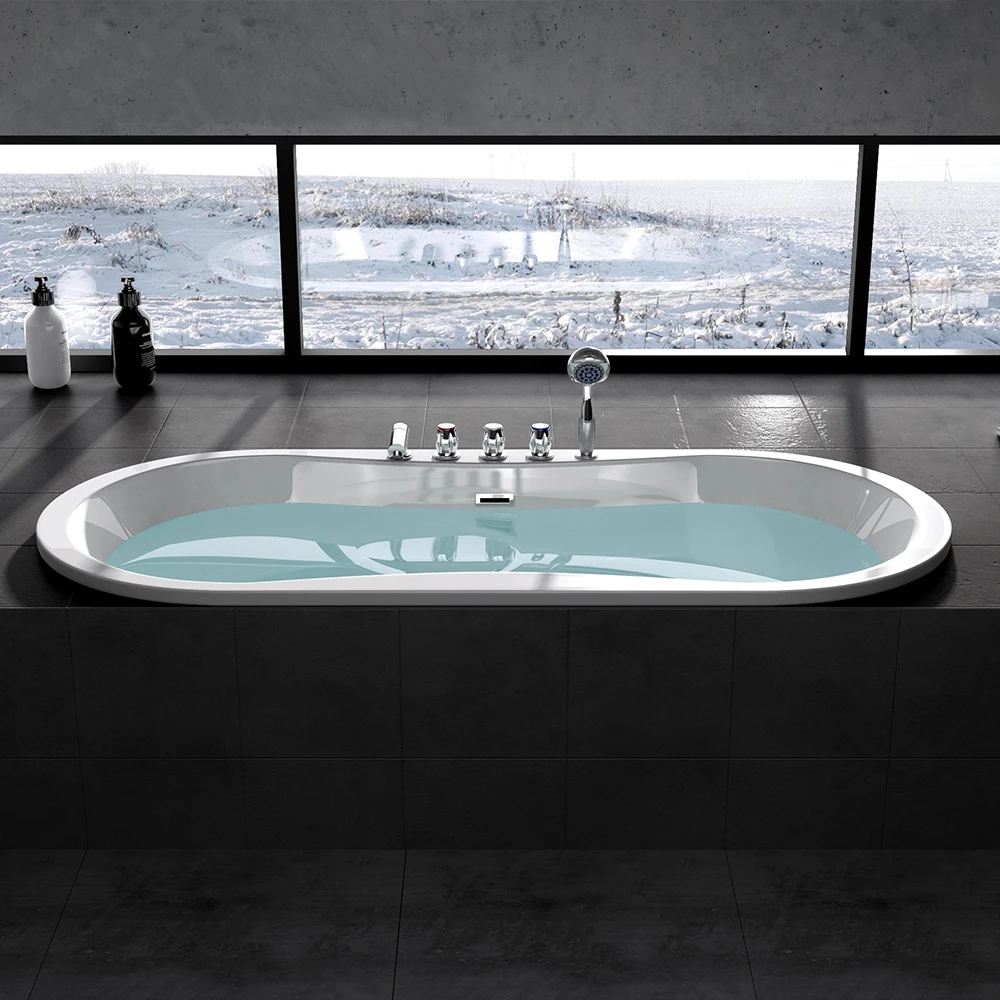 Прозрачная акриловая Ванна с гидромассажем, встроенная ванна для замачивания, Ванна со встроенной ванной, душевая ванна для взрослых