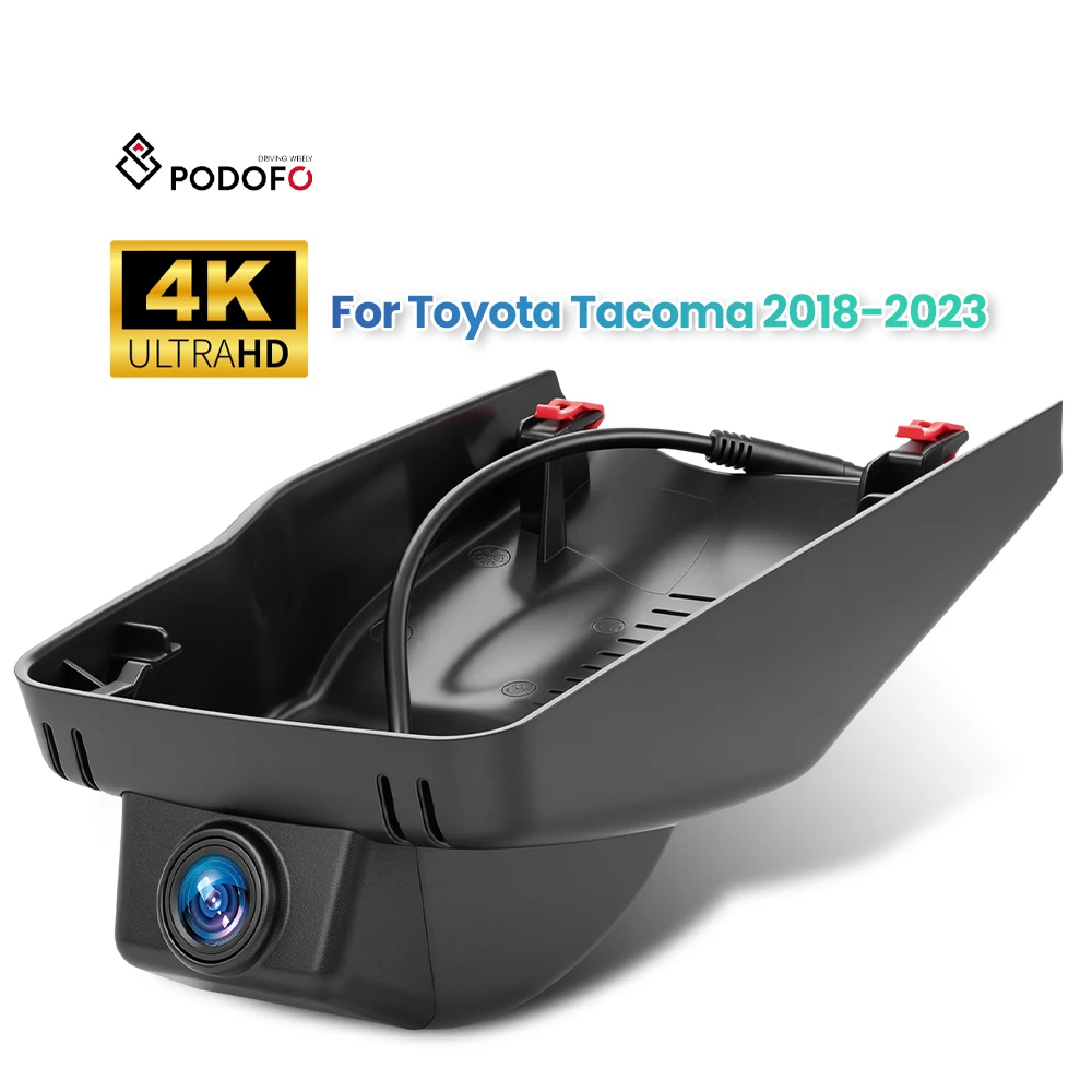 Podofo 4K Dash Cam Car Black Box for Toyota Tacoma 2018-2023 2160P Hidden Camera WiFi Plug & Play Loop Recording OEM Wholesale L6032
