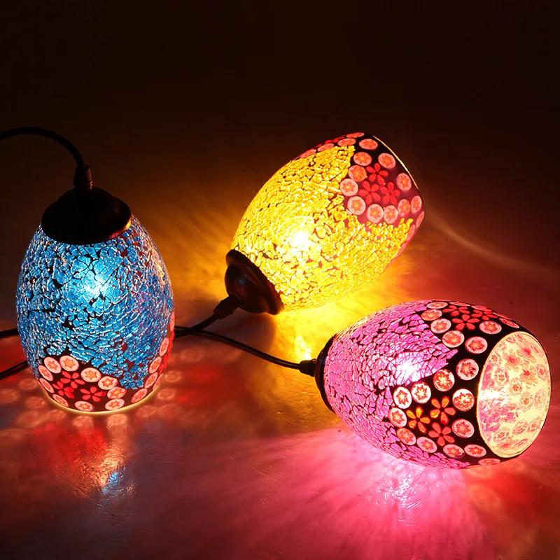 Подвесная лампа в скандинавском стиле для ресторана круглый шар люстра художественная мозаика фонарь витражный лепесток потолочные