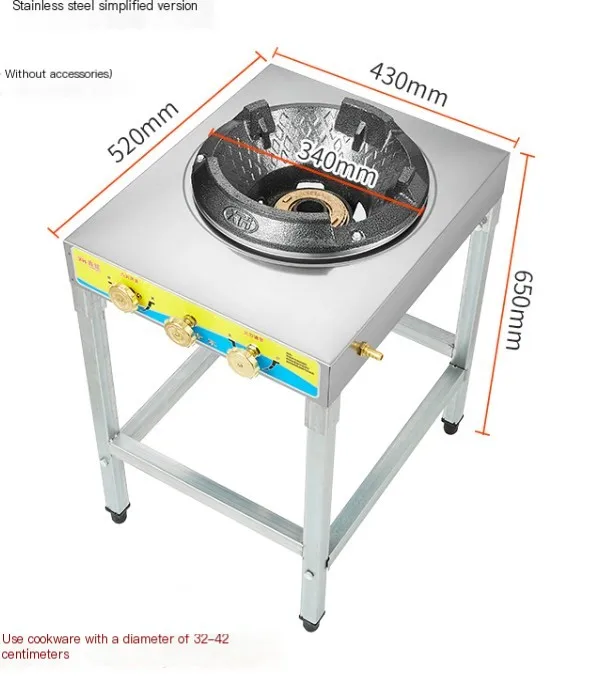 La Struttura Solida Del Bruciatore A Gas Del Ghisa Del Propano Di 3 Anelli Del Fuoco Ha - Foto 2