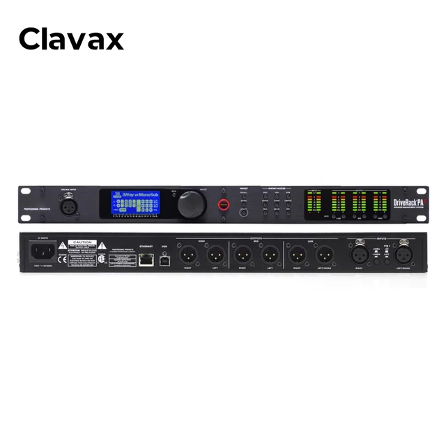 Clavax PA2 DriveRack 2 Input 6 Output DSP Professional Digital Audio Processor Speaker Management System Stage Sound Equipment