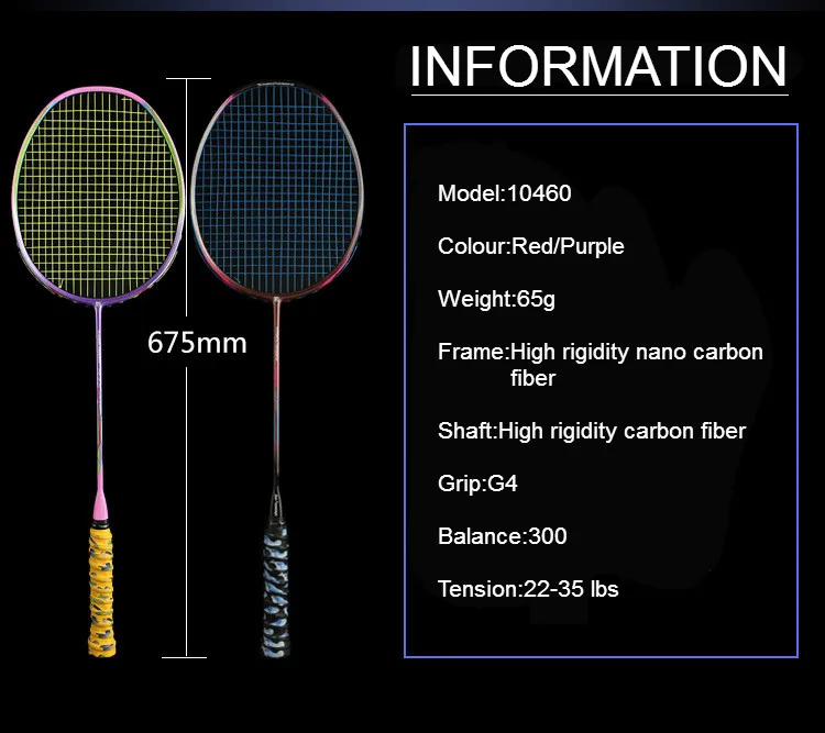 Оптовая продажа Высококачественная профессиональная тренировочная ракетка для бадминтона из углеродного