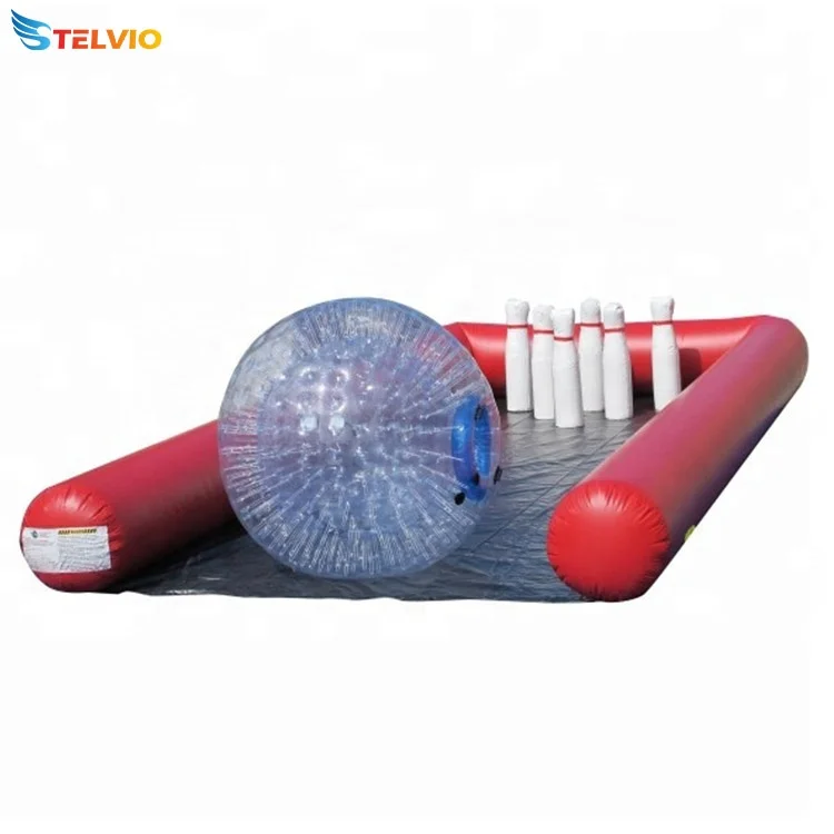 Summer Amusement Inflatable Bowling Set Giant Bowling Pins for Team Building Games