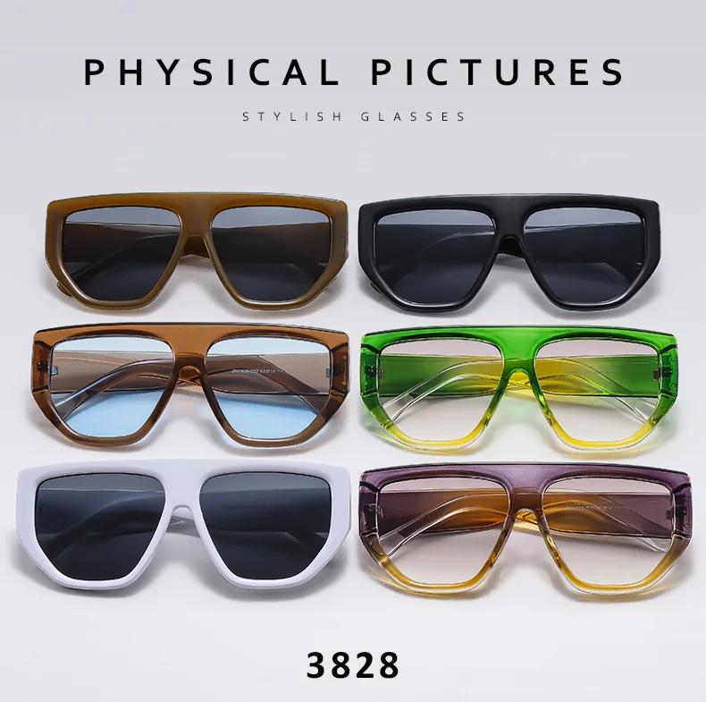 Gafas de Sol para hombre, Marco grande cuadrado, novedad de 2024, gafas de sol Retro de moda para hombres y mujeres, gafas con logotipo personalizado