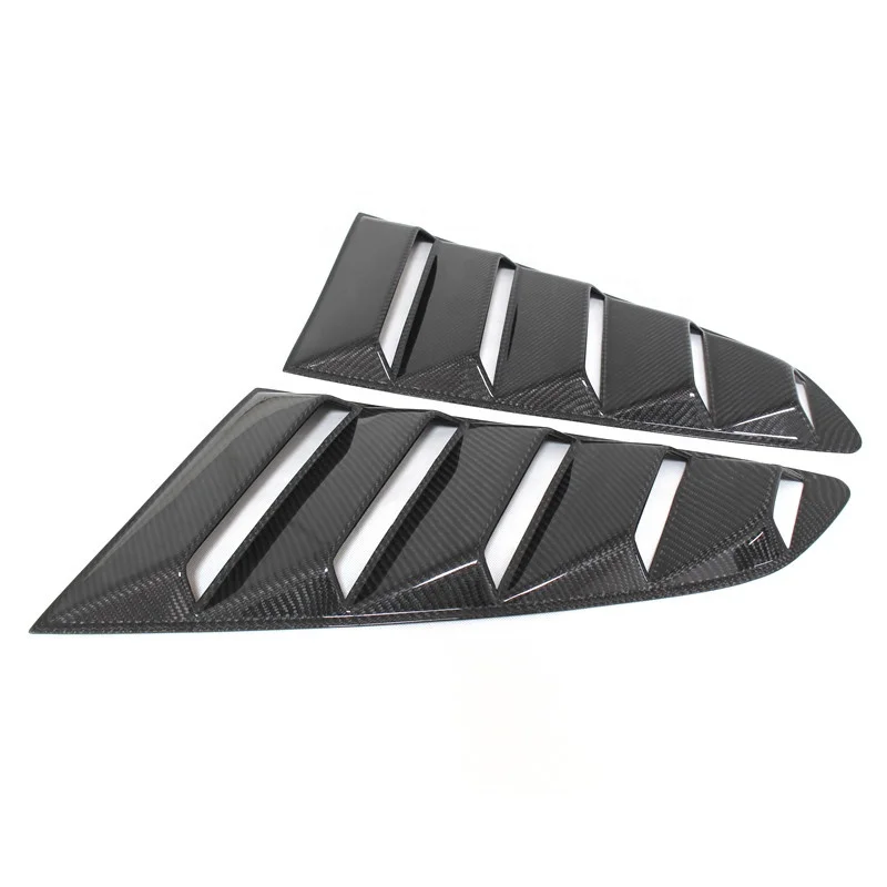 carbon fiber rear window louvers mustang