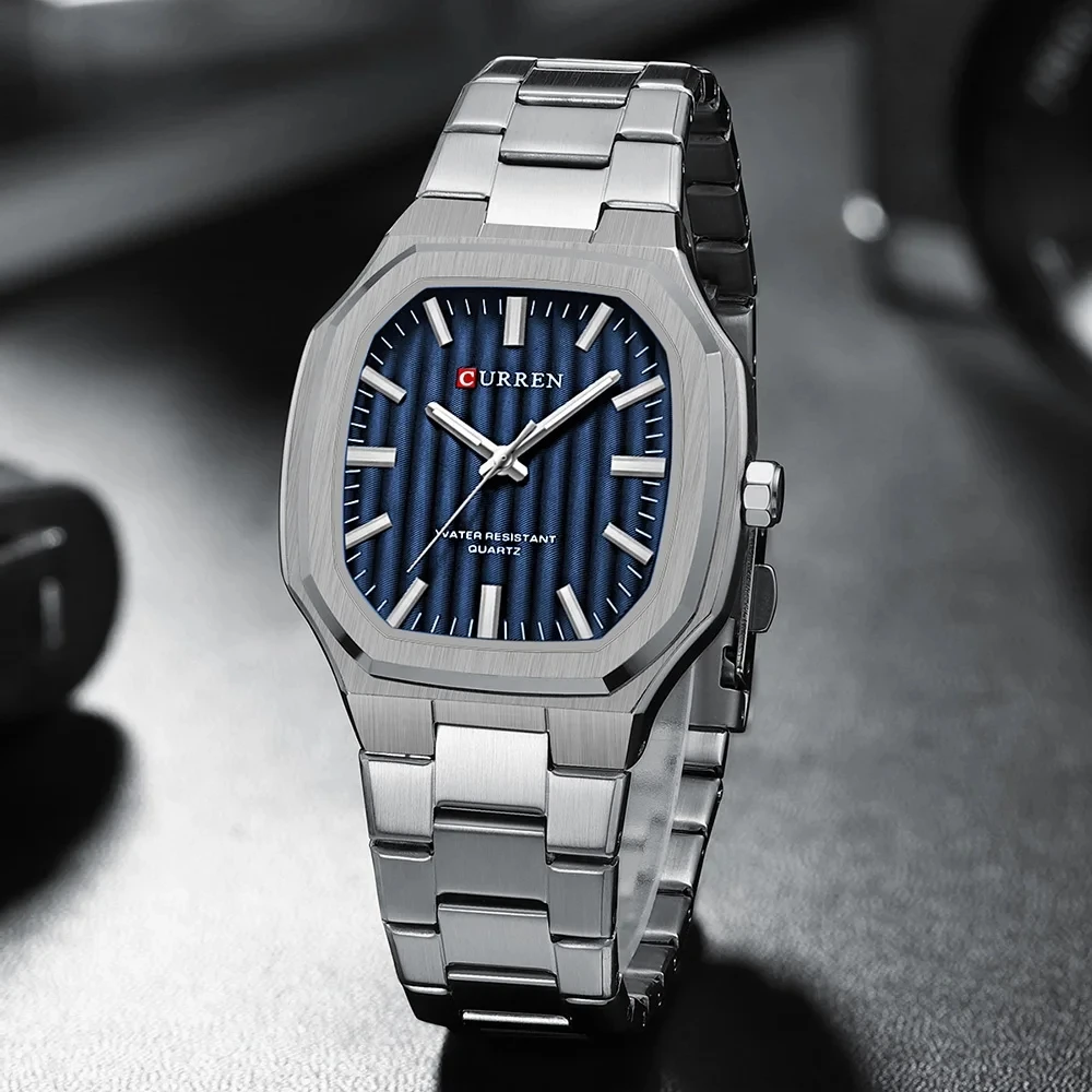 Curren *出品 CURREN 8458 Stainless Steel Strap Quartz Sport Watches