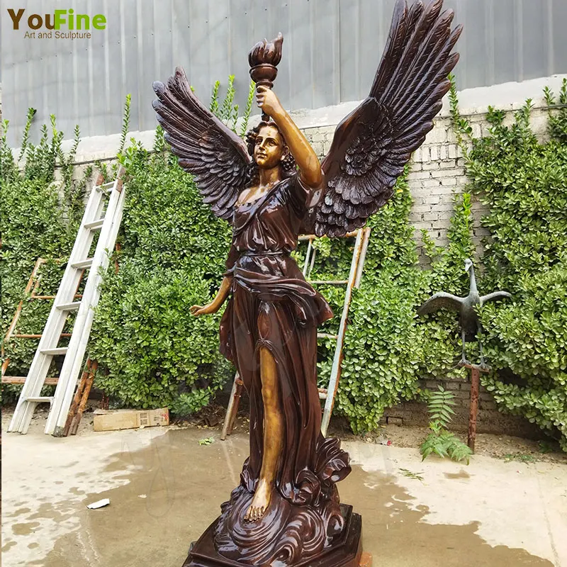 屋外用大型守護天使ブロンズ像（トーチ付き）| Alibaba.com