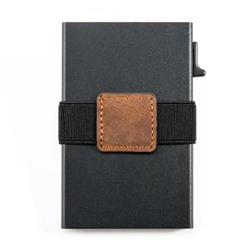 Professional metal wallet manufacturer provided Aluminum and carbon fiber pop up wallet card holder