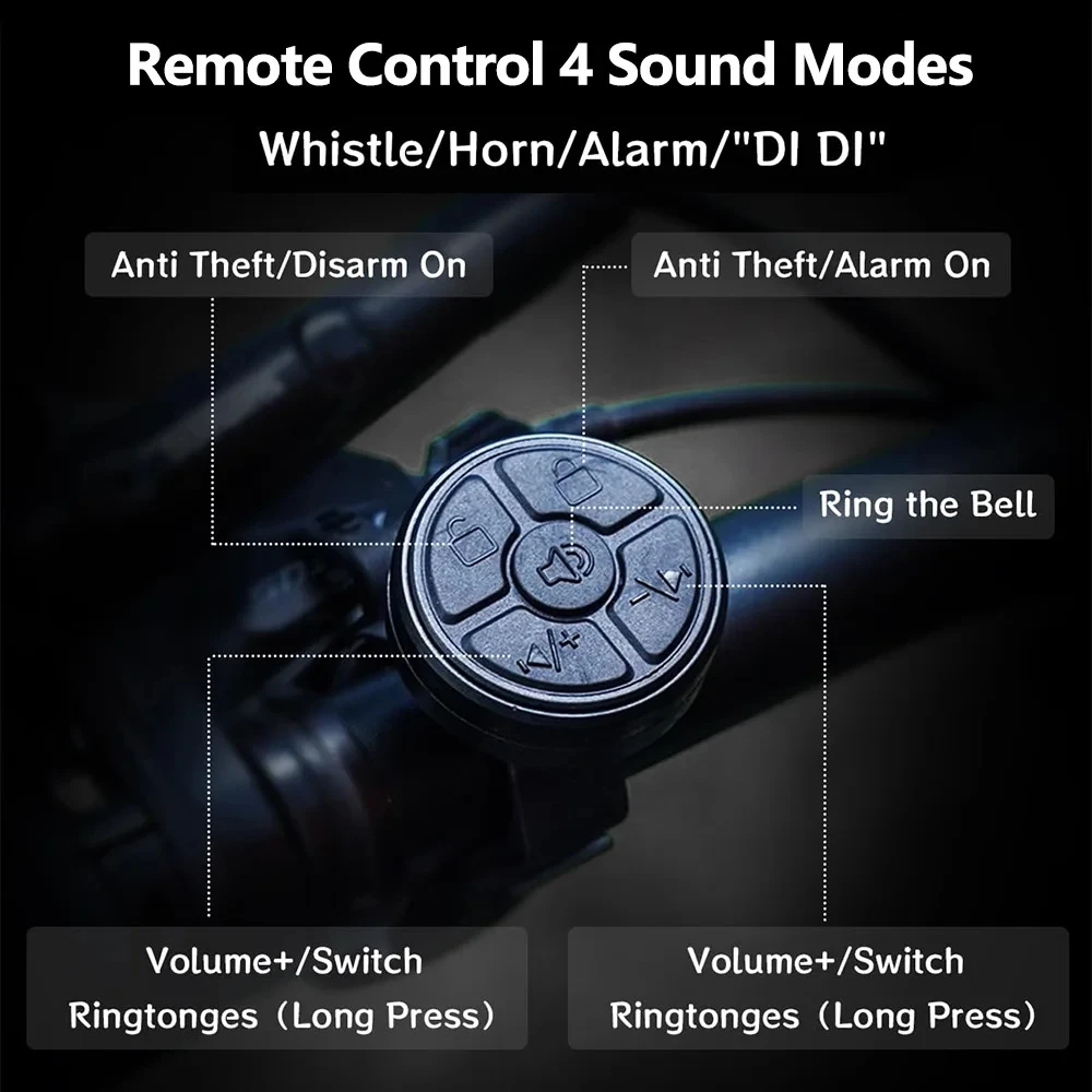 Велосипедный электрический звонок перезаряжаемый 120 дБ