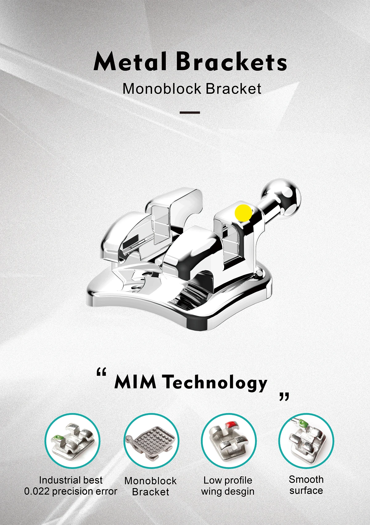 Lot De 10 Attaches Orthodontiques Mini Roth 022 345 - Pour Professionnels Ou étudiants