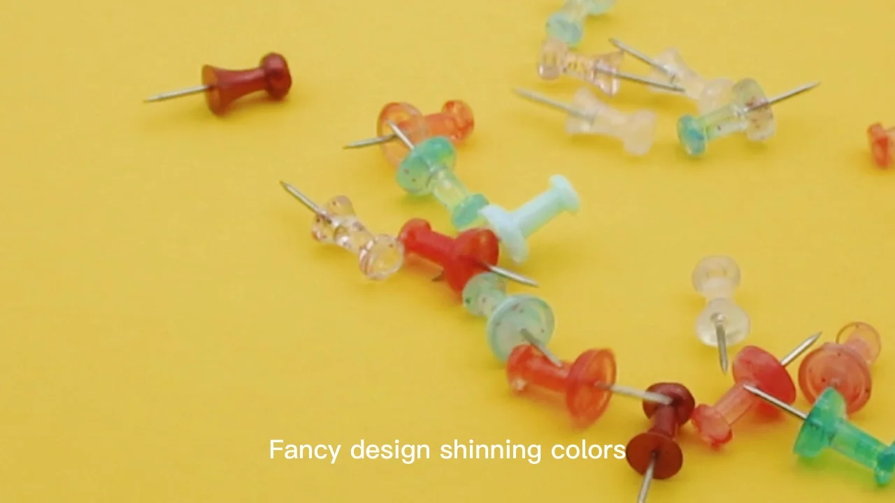 Office Standard Green And Purple 100pcs Box Package Clear Thumb Plastic