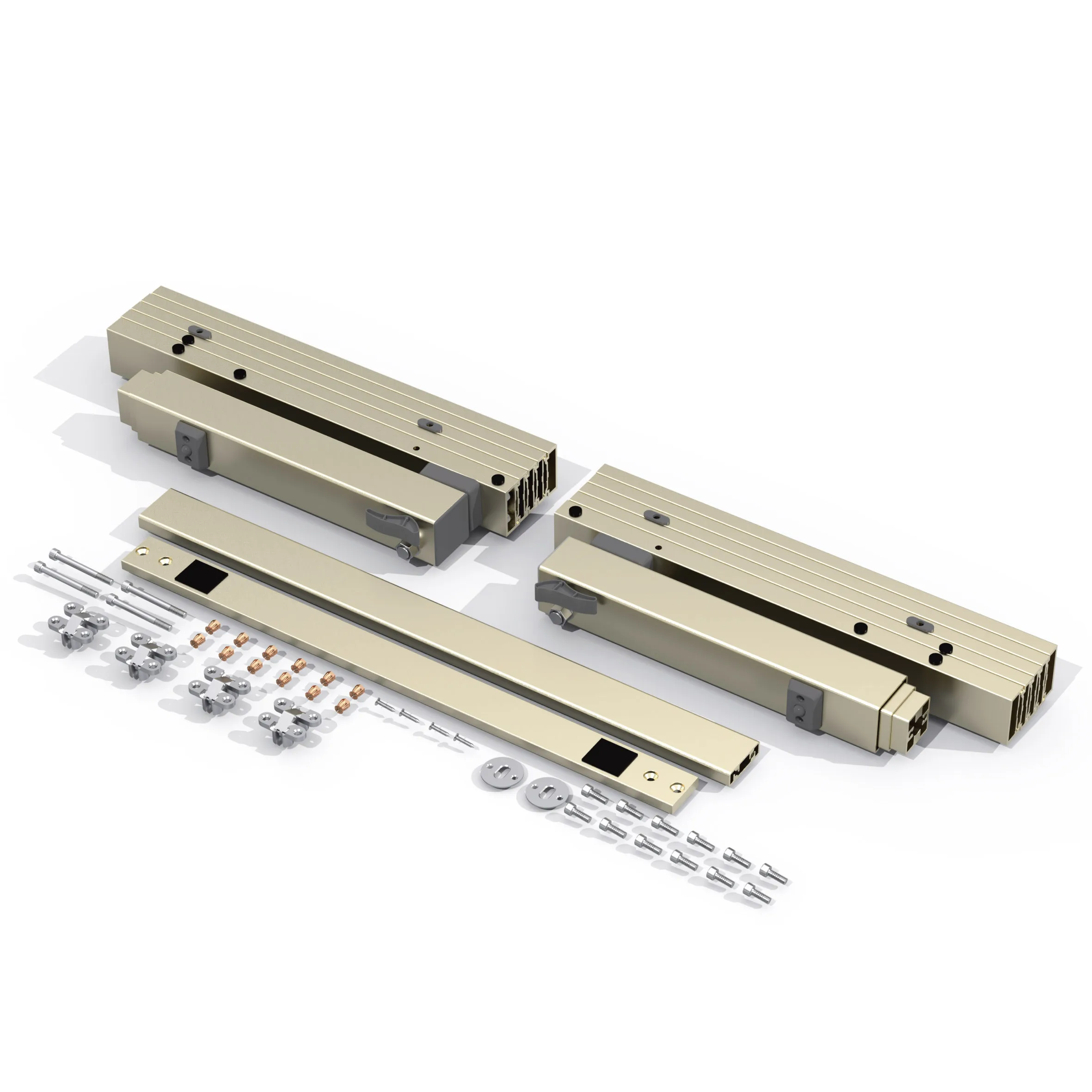 Hidden Pull Extendable Aluminum Alloy Table Multi-Sections Slide-Series A1-440 Kitchen Dining/Furniture Table Rail Mechanism