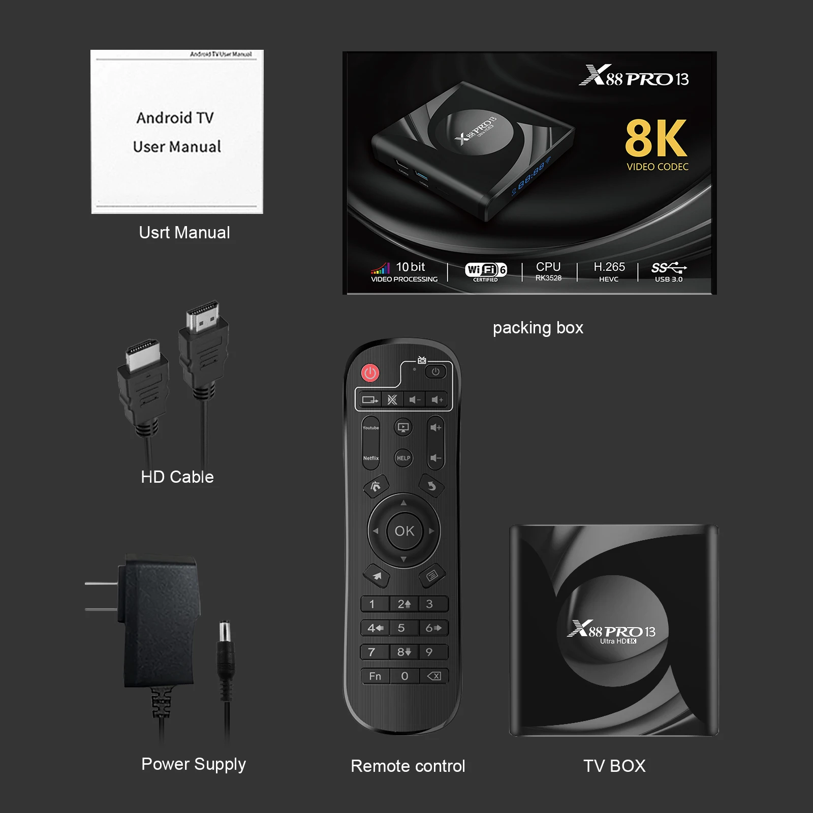 HOT Android Box X88 Pro Usb Wifi Android TV Box X88 Pro 13