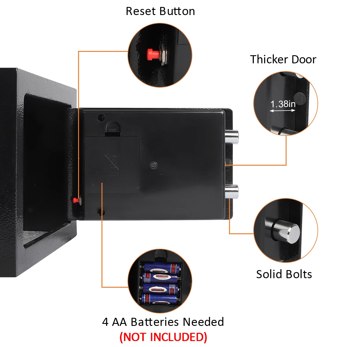 Customized Color Electronic Digital Lock Safe Box Home Security Personal Storage Small Size