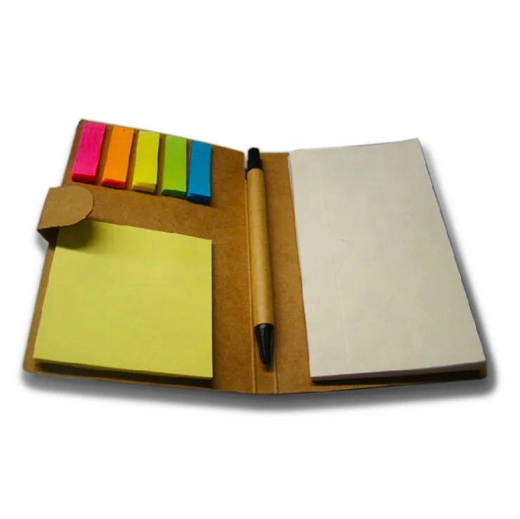 A5 A6 Logo Custom Notepad Promotional Mini Small Notebook Eco Recycled Note Book Memo Pad Notepad with Pen and Sticky Notes