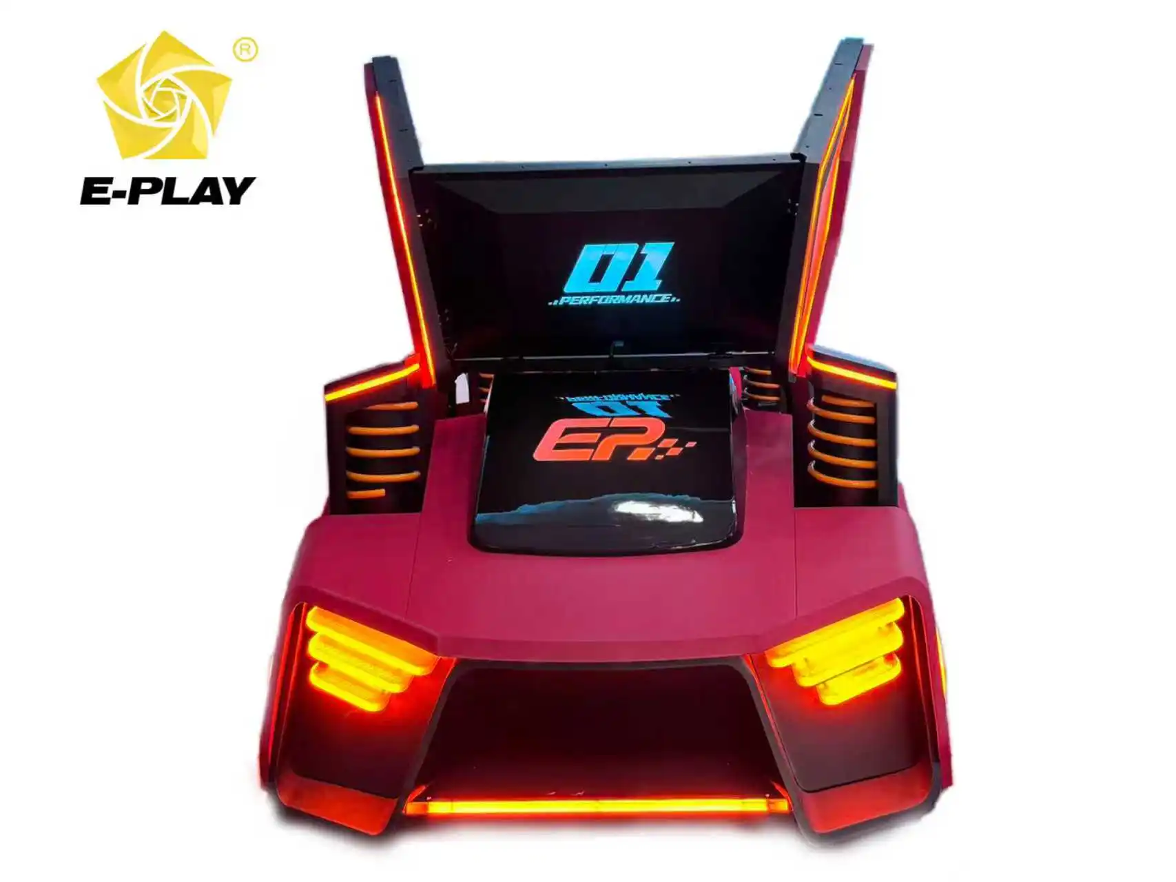 레드 코인 작동식 실내 레이싱 시뮬레이터 아케이드 VR 레이싱 게임기 금속 구조 공항 어드벤처 파크 준비 완료 포함