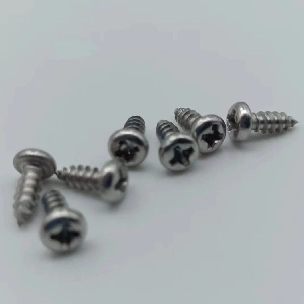 M3X8 Stainless Steel ISO Standard Metric Self-Tapping Screws Pan Head Cross Groove round Head Furniture Installation Accessories