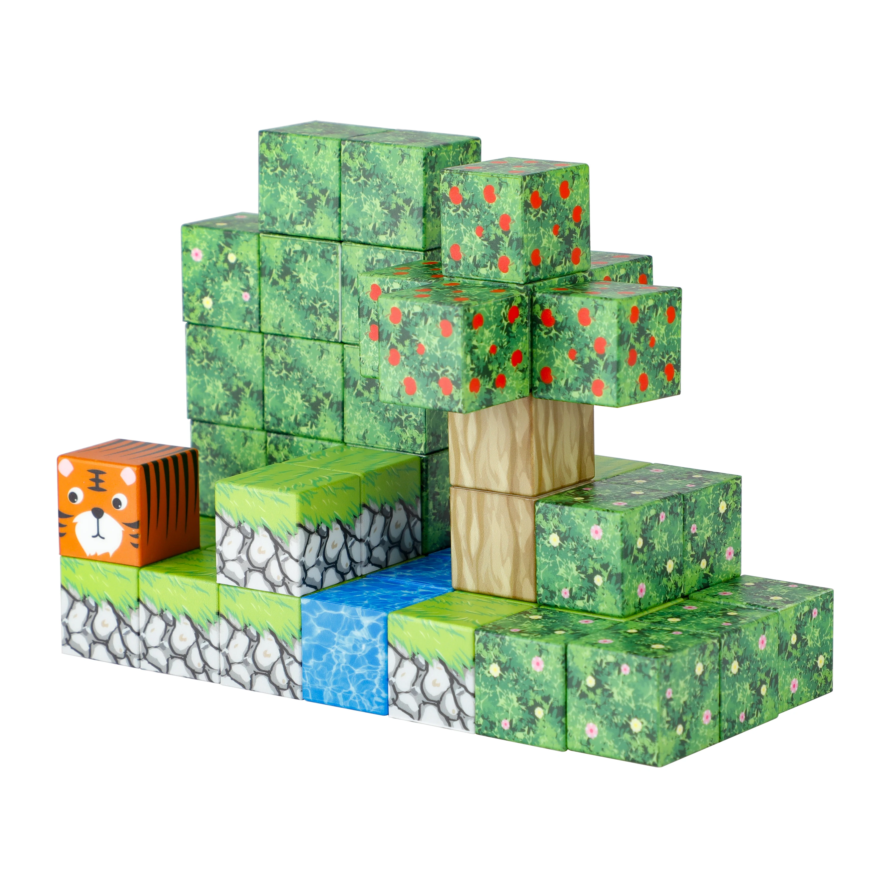 45PCS Mini World Magnet Blocks Build Mine Toys Set Magnetic World Set for Kids 1 Inch Can OEM EN71 CE CPC ASTM