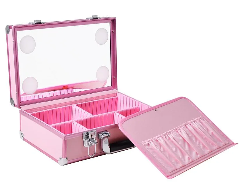 Bolsa De Maquillaje Para Mujer,Estuche De Cosméticos Con Luz Led,Caja  Organizadora De Maquillaje De Viaje Profesional,Nuevo - Buy Cuero Caja De  Maquillaje,Caja De Maquillaje,Profesional Caja De Maquillaje Product on  Alibaba.com