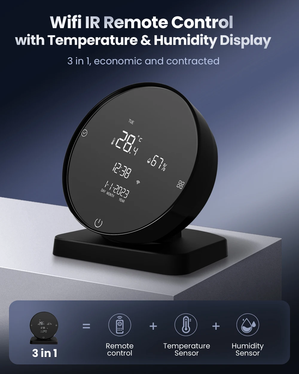 Smart Temperature Humidity Sensor (WHS20S) - AVATTO Smart Home