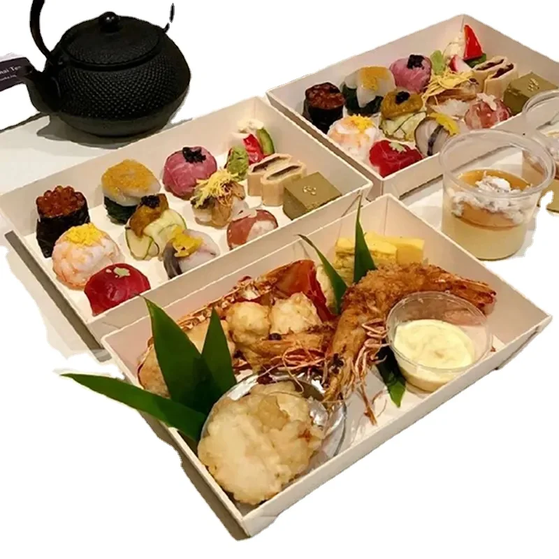 Disposable Wooden Lunch Bento Box Customized Boxes Custom Cardboard Take Away Food Fast Hot Dog Paper Box