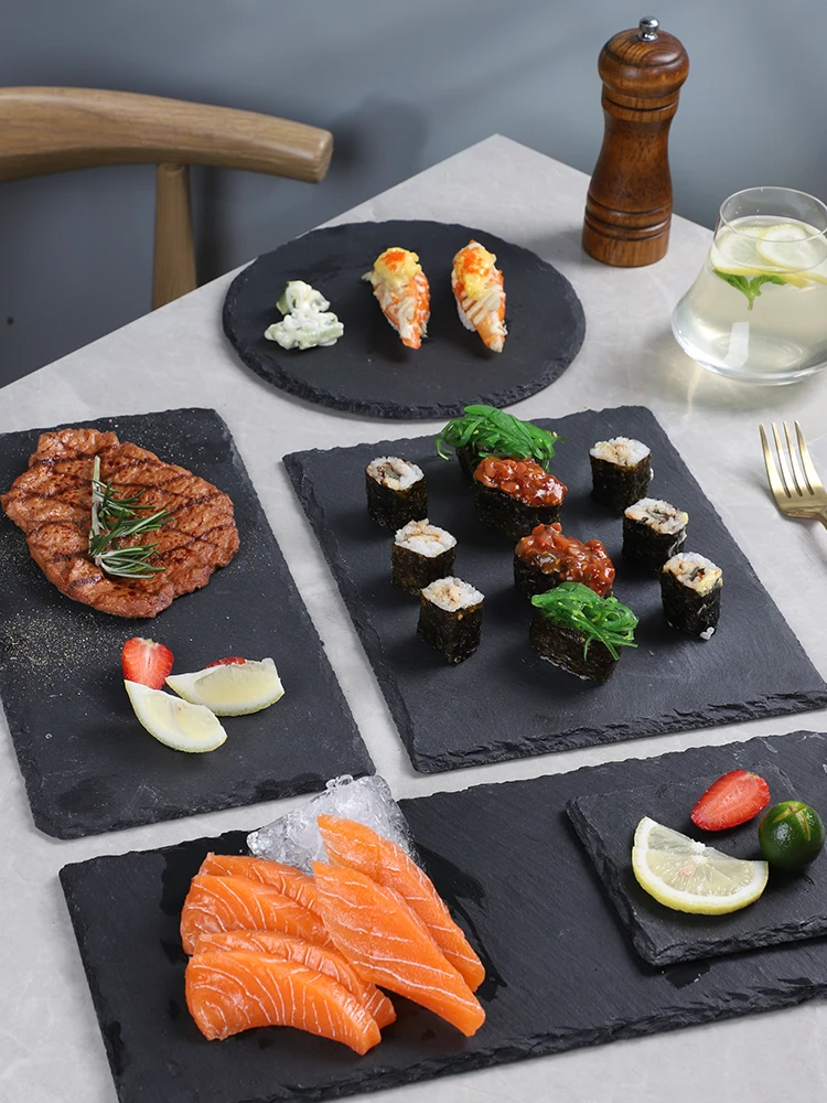Customized Japanese Sushi Lava Rock Slate Cheese Board - Eco