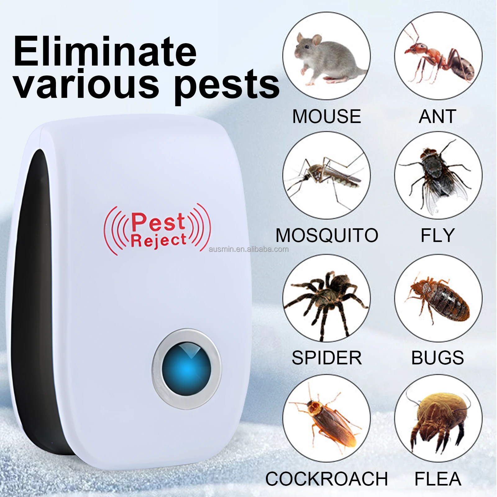 Oem High Quality Eu Us Plug Electronic Pest Repeller Ultrasonic ...