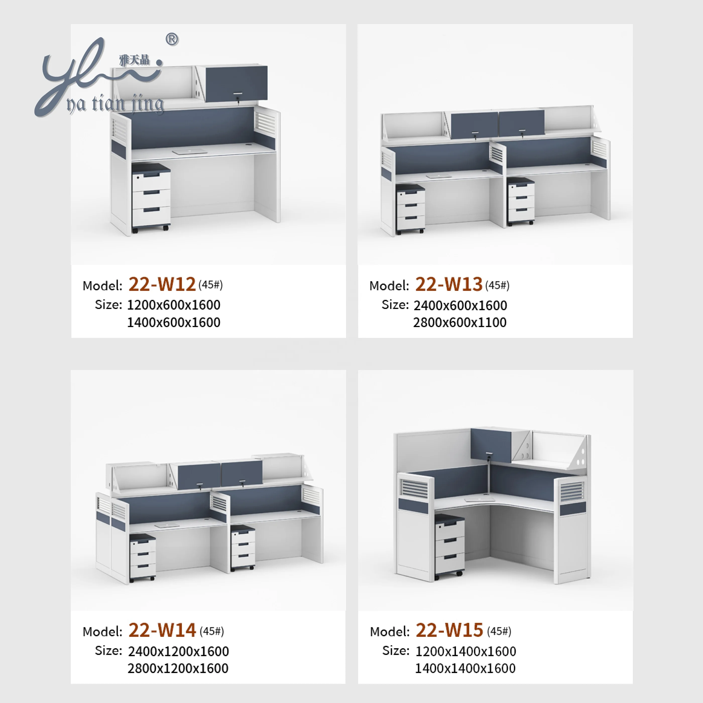 Modular Office Partition Executive Office Computer Wood Desk Table Workstations for Sale