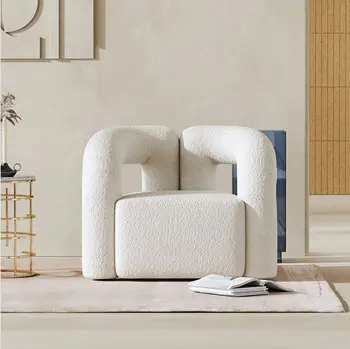 High quality comfort accent chairs furniture living room modern occasional white boucle teddy chair