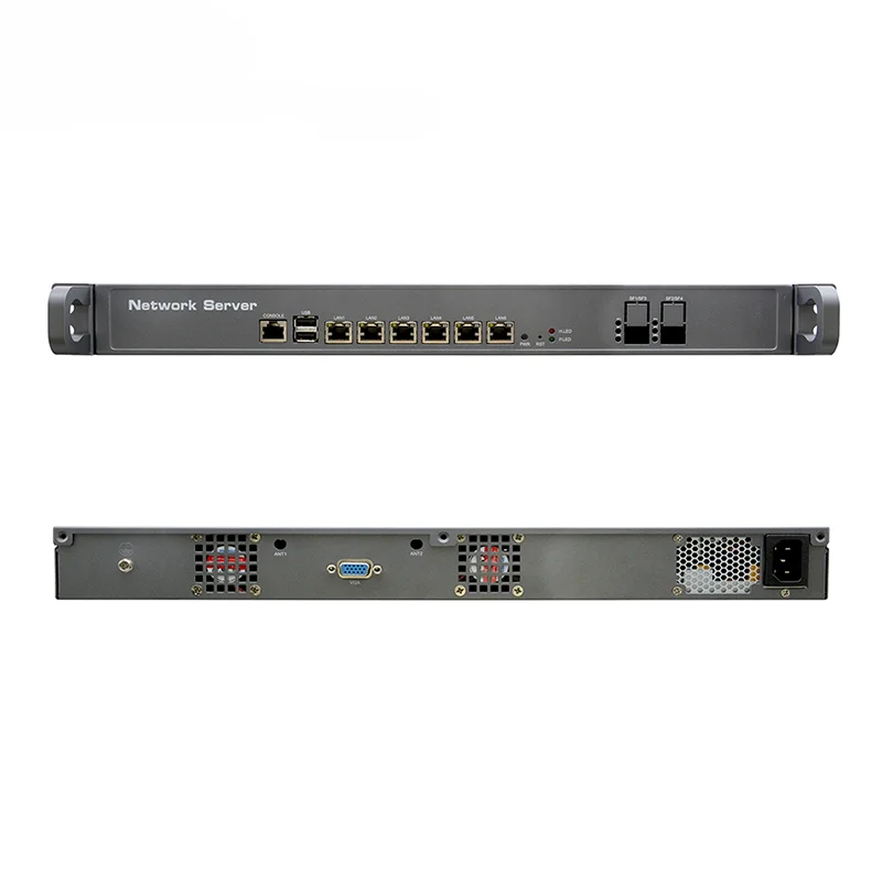 Pfsense Firewall Hardware with 6Lan 1U LGA1151 VGA 2*DDR4 Max 64GB 10g Firewall Appliance Sfp Pfsense