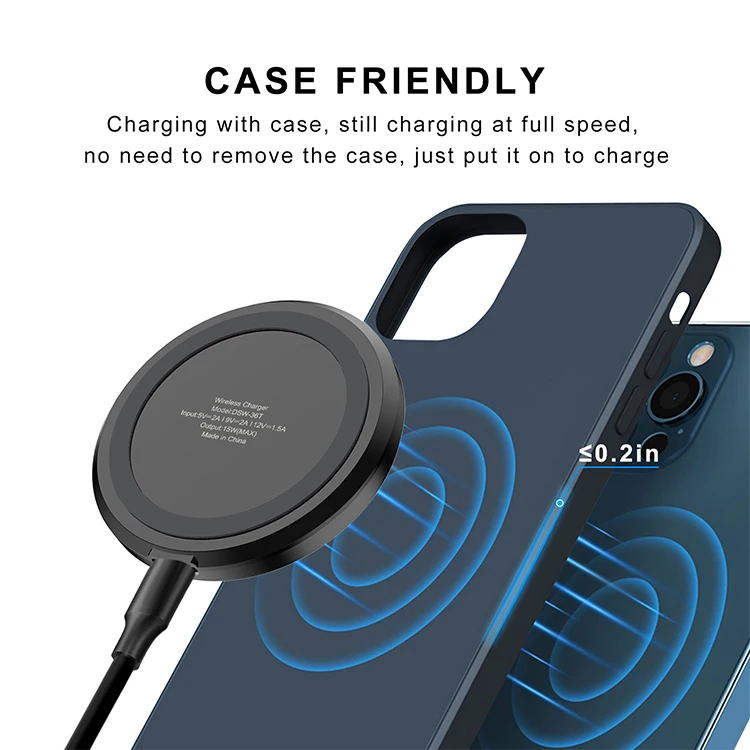UUTEK Mini Chargeur Sans Fil Nouvellement Repertorie C01 Petit Et Portable 15W Charge Rapide Pour Chargeur iPhone 14
