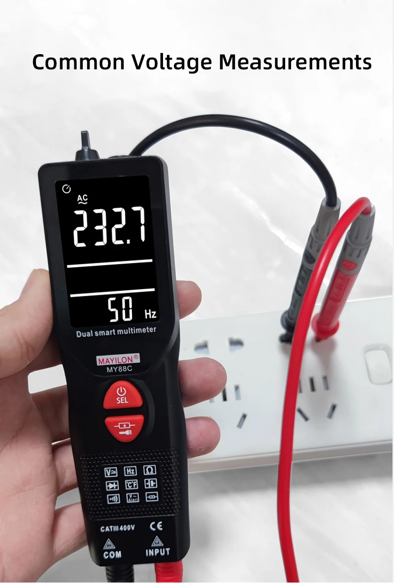 MY88C MAYILON 6000 Counts Digital LCD Pen Type Dual Smart Multimeter With NCV Voltage Detector Testerdigital Multimeters Wholesa