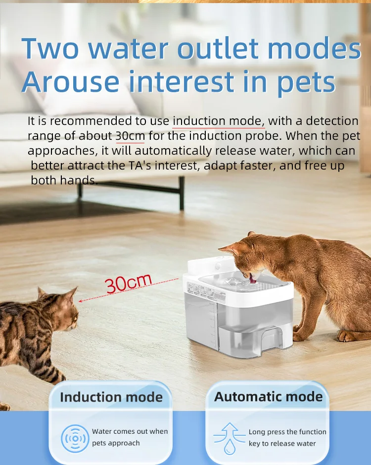 New 3l Pet Wireless Water Dispenser With Smart Sensor Cat Fountain ...