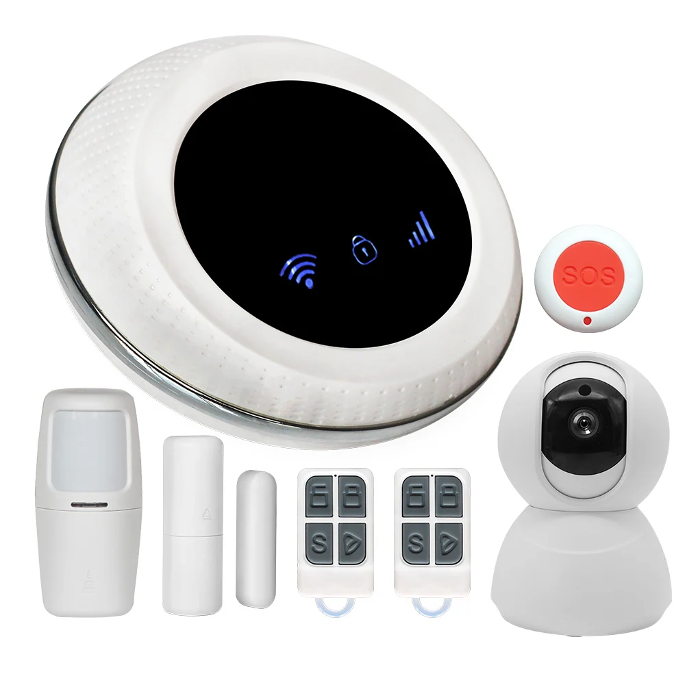 2.4G WIFI wireless 433mhz GSM WIFI Home Security alarm system internal