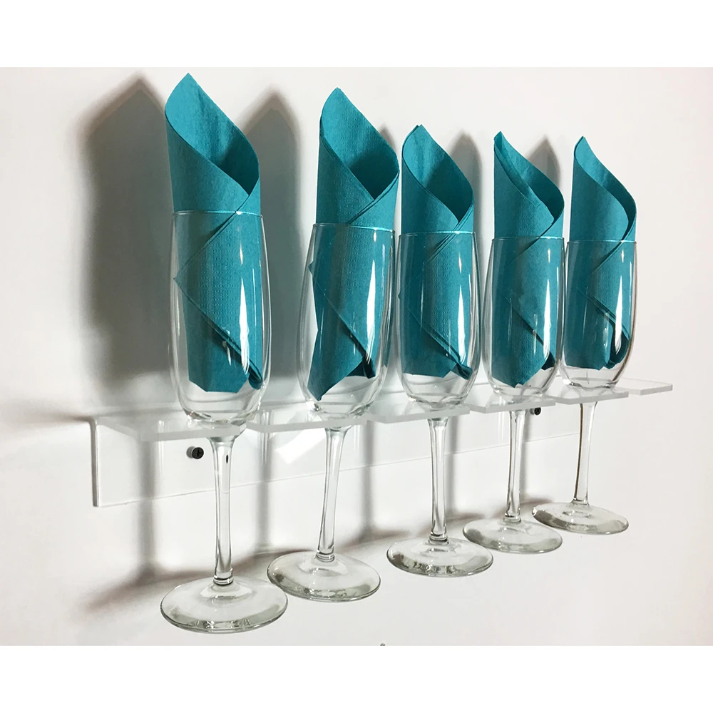 Acrylic champagne best sale glass holder