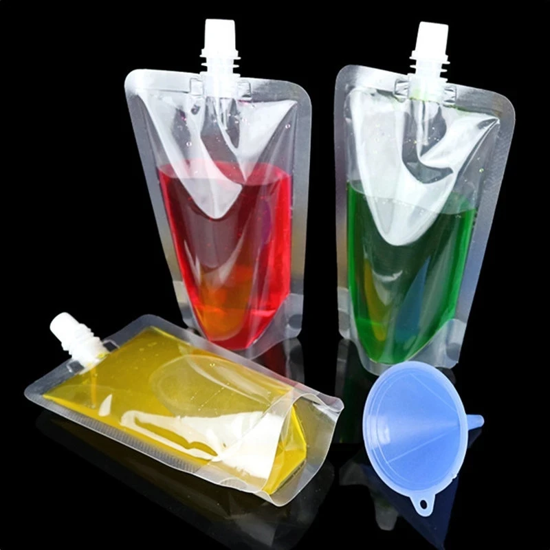 BPA Free Refillable Customized Packaging Bag Pouches Stand up Spout Recycled Plastic Liquid Pouch with Spout