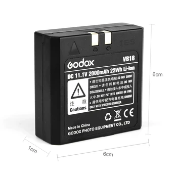 Godox VB18 DC 11.1V 2000mAh 22Wh Lithium-ion Li-ion Battery for Ving V850 V860C V860N Flash Speedlite (VB-18 Battery) detail image